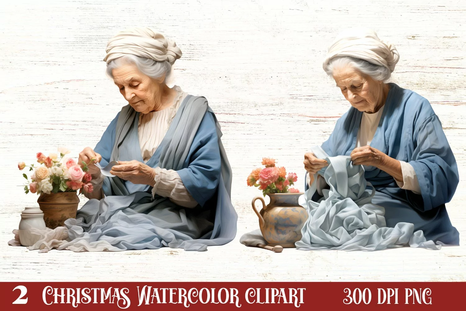 Winter Sewing Clipart Sublimation, Winter Sewing Clipart product image 1