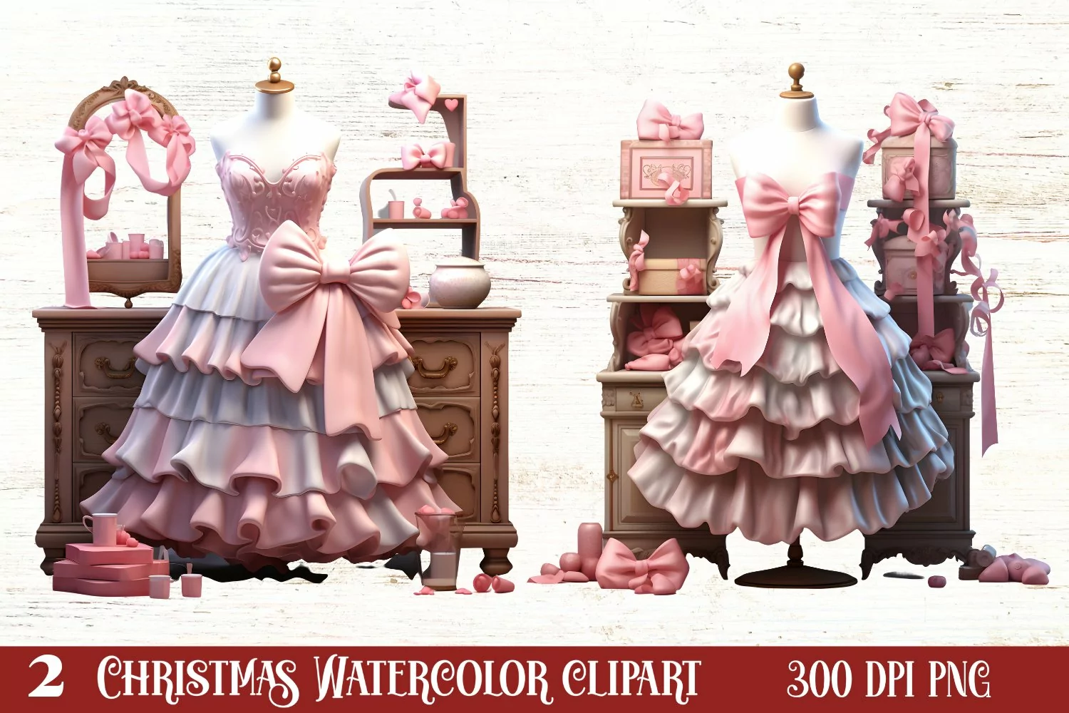 Winter Sewing Clipart Sublimation, Winter Sewing Clipart product image 1
