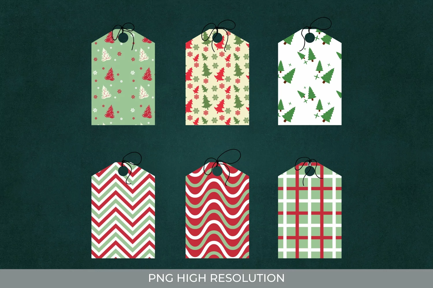 Winter Tree Patterned Shaped Tag product image 1