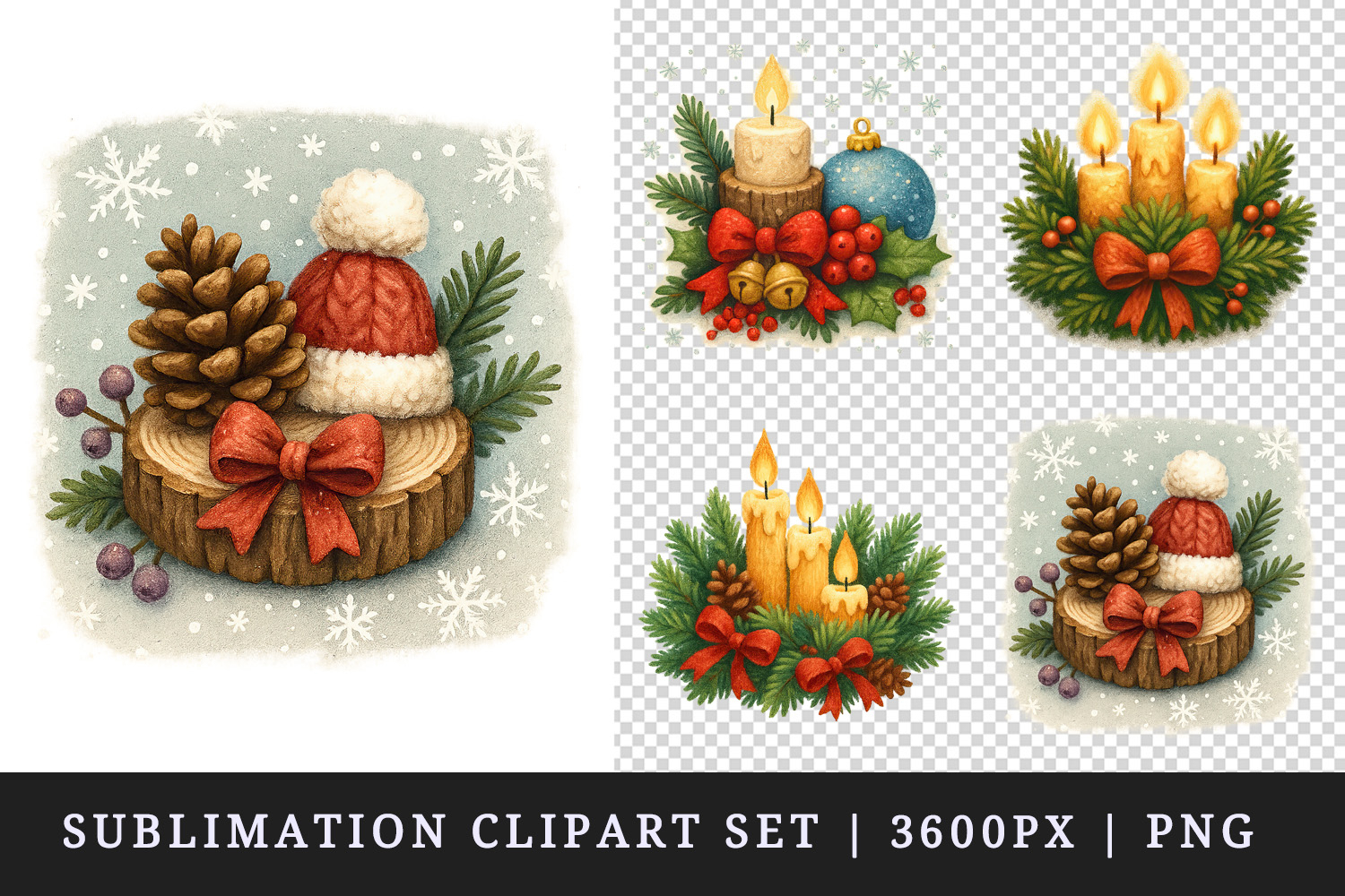 Winter clipart printable sublimation design png product image 1