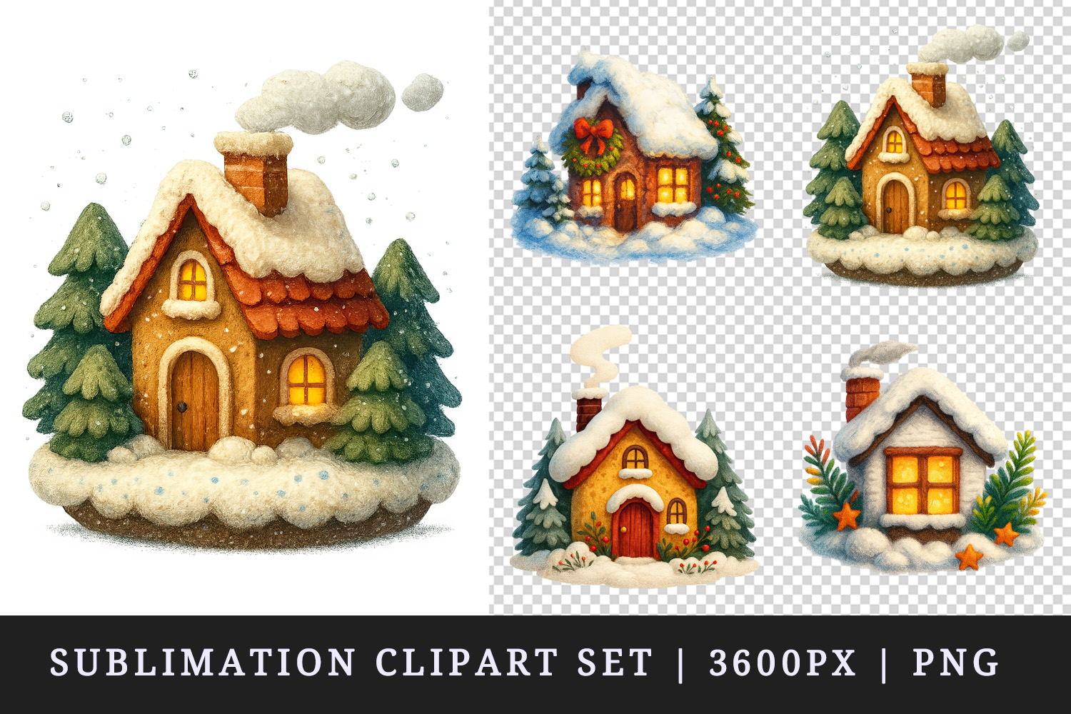 Winter clipart printable sublimation design png product image 1