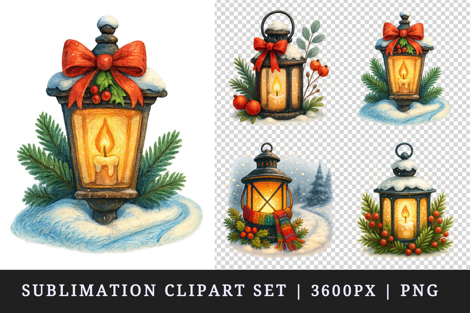 Winter clipart printable sublimation design png product image 1
