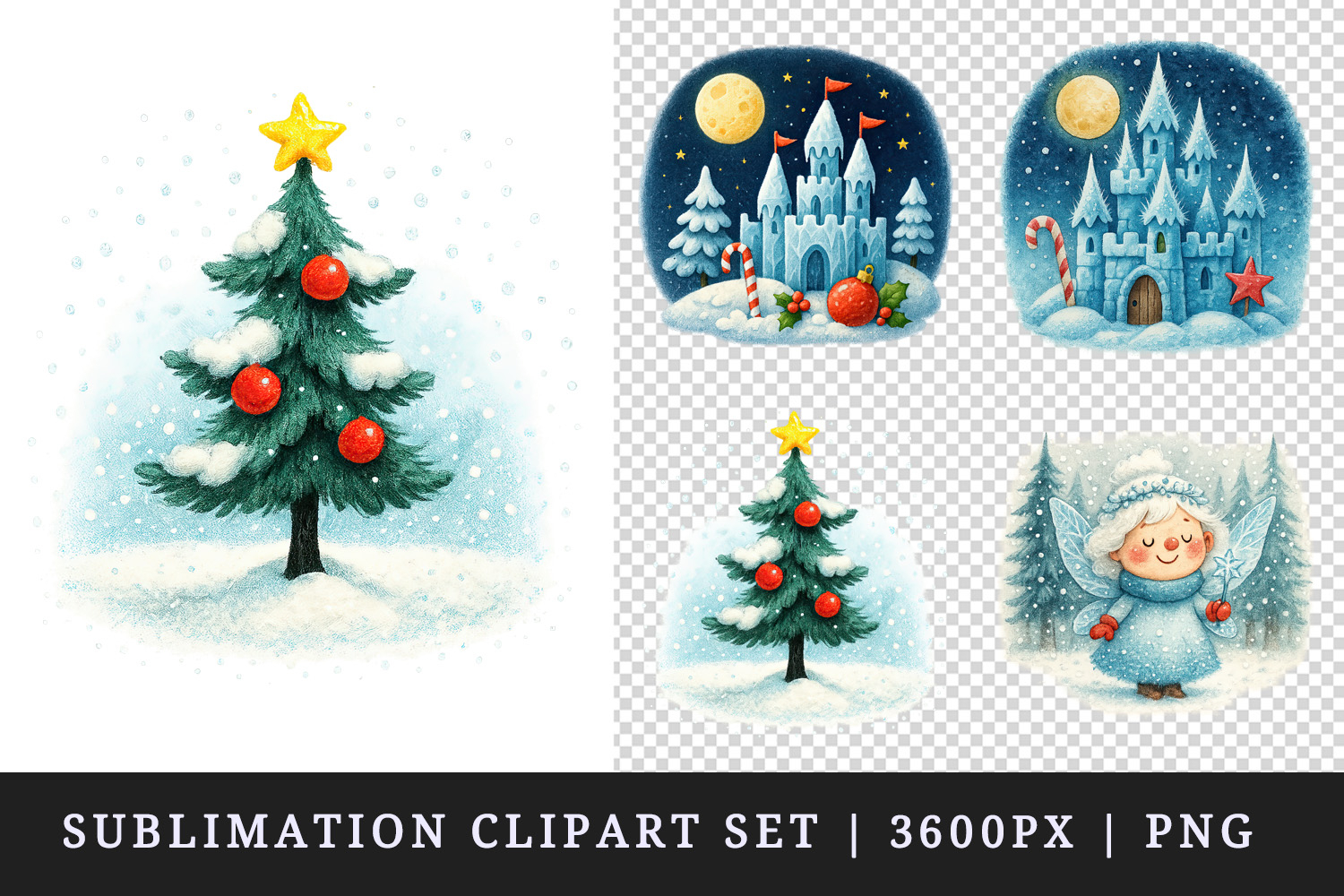 Winter clipart printable sublimation design png product image 1