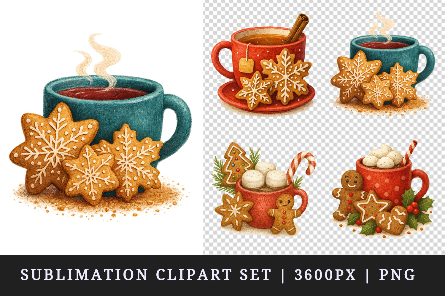 Winter clipart printable sublimation design png product image 1