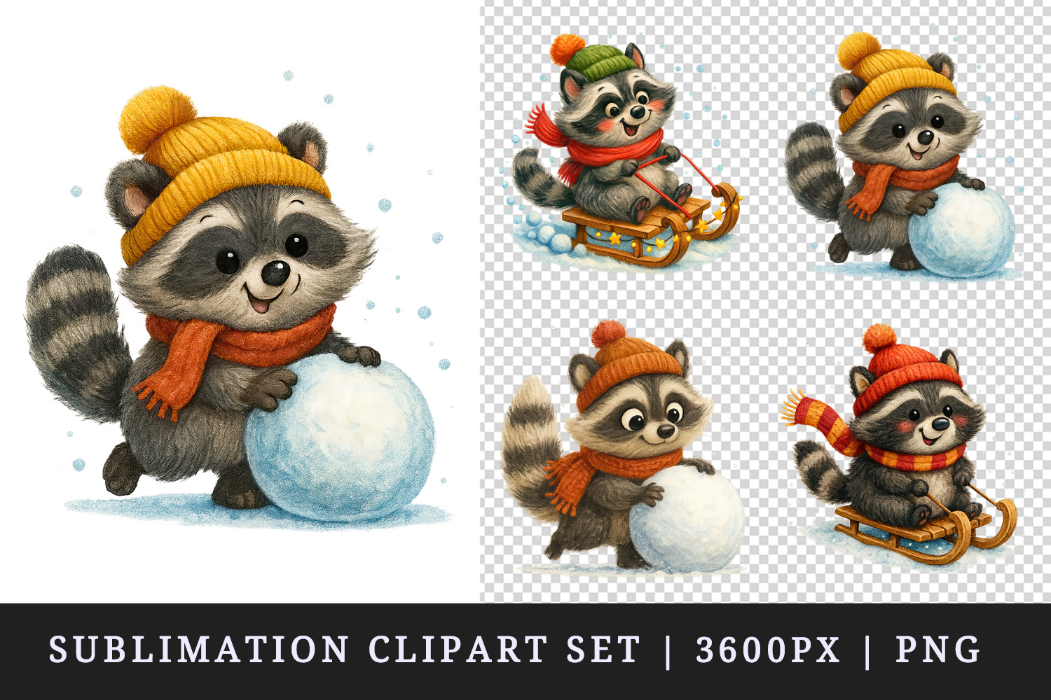 Winter clipart printable sublimation design png product image 1