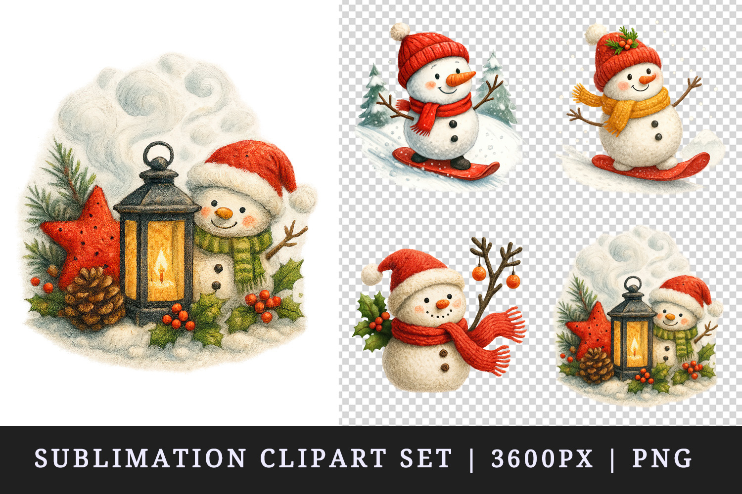 Winter clipart printable sublimation design png product image 1