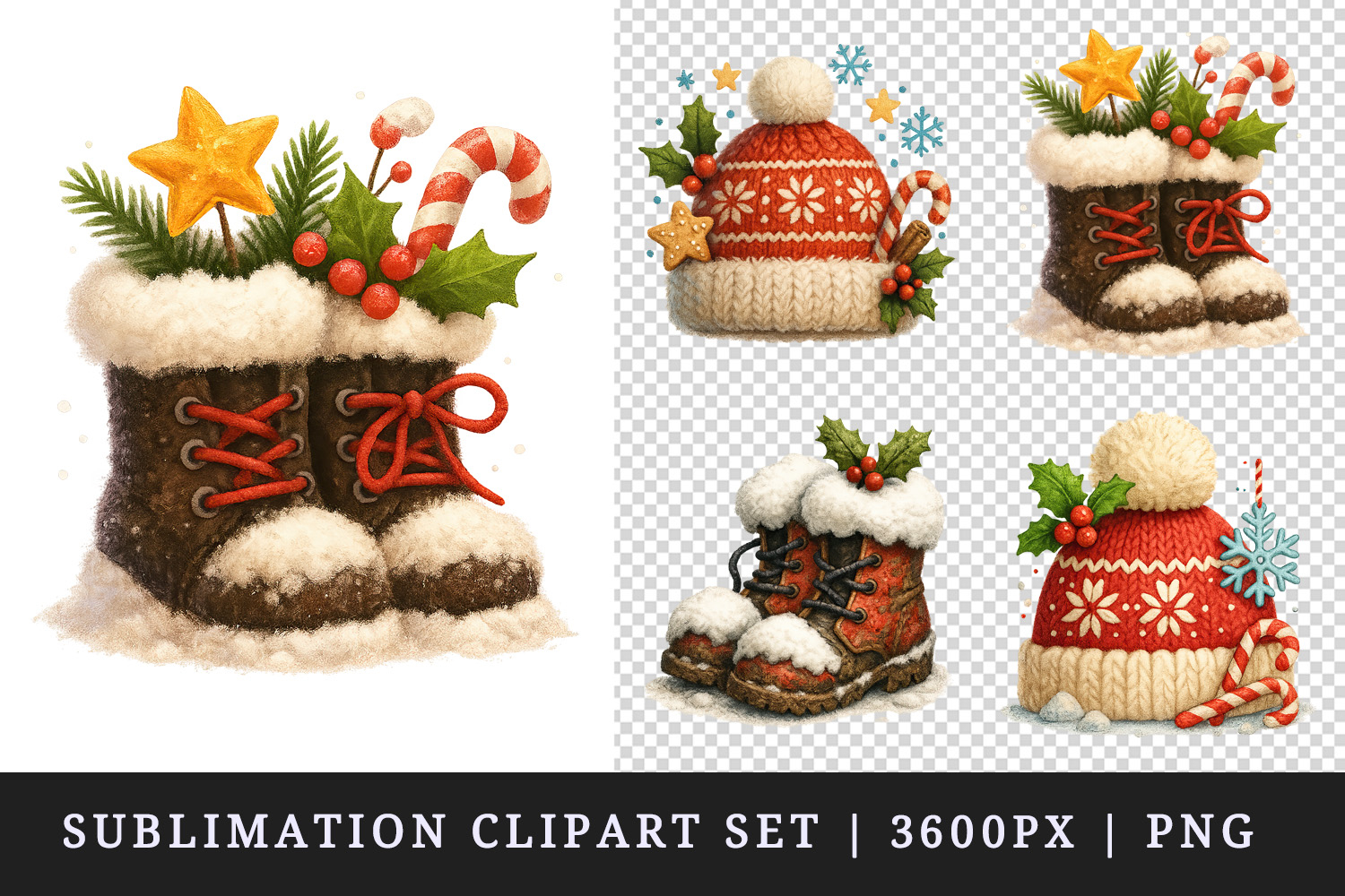 Winter clipart printable sublimation design png product image 1