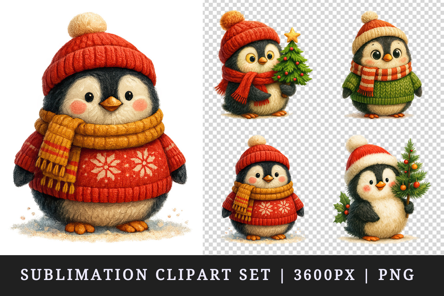 Winter clipart printable sublimation design png product image 1
