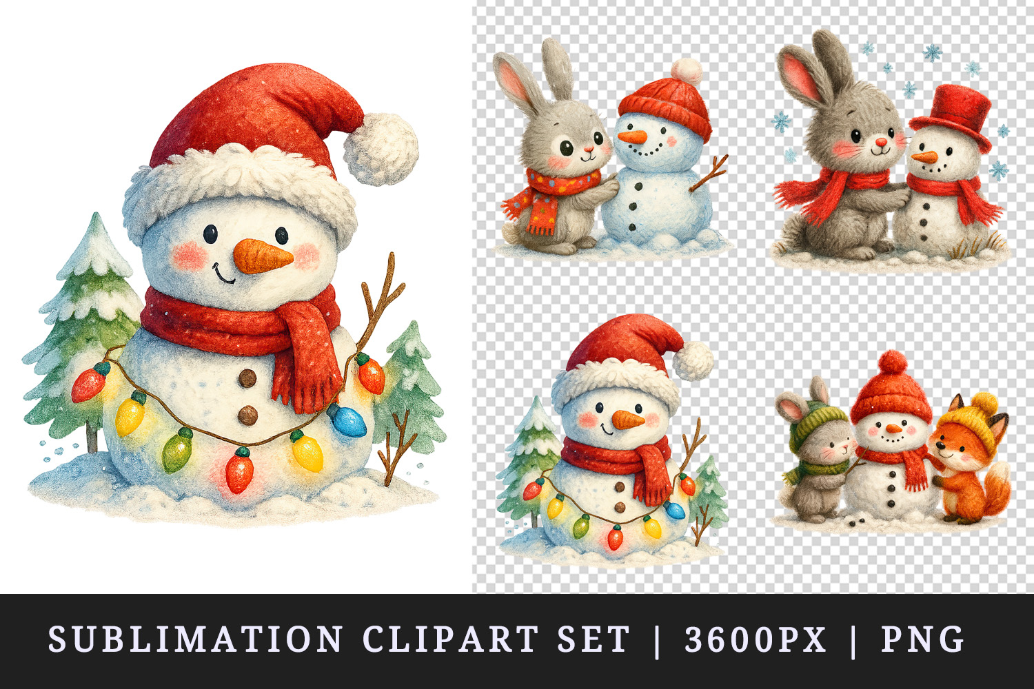 Winter clipart printable sublimation design png product image 1