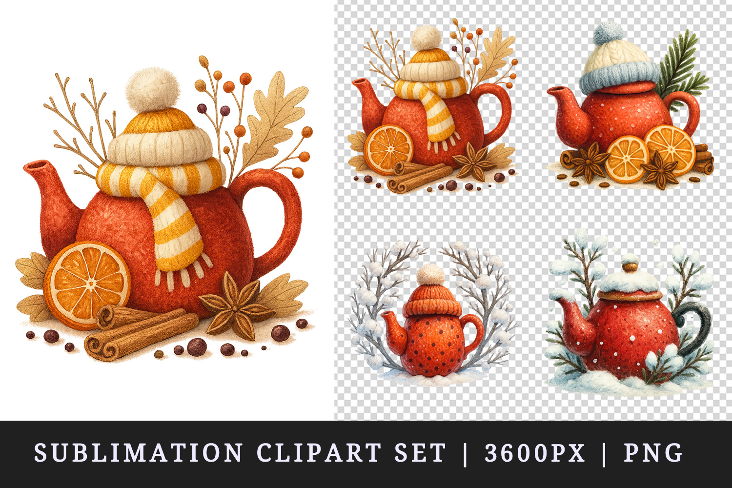 Winter clipart printable sublimation design png product image 1