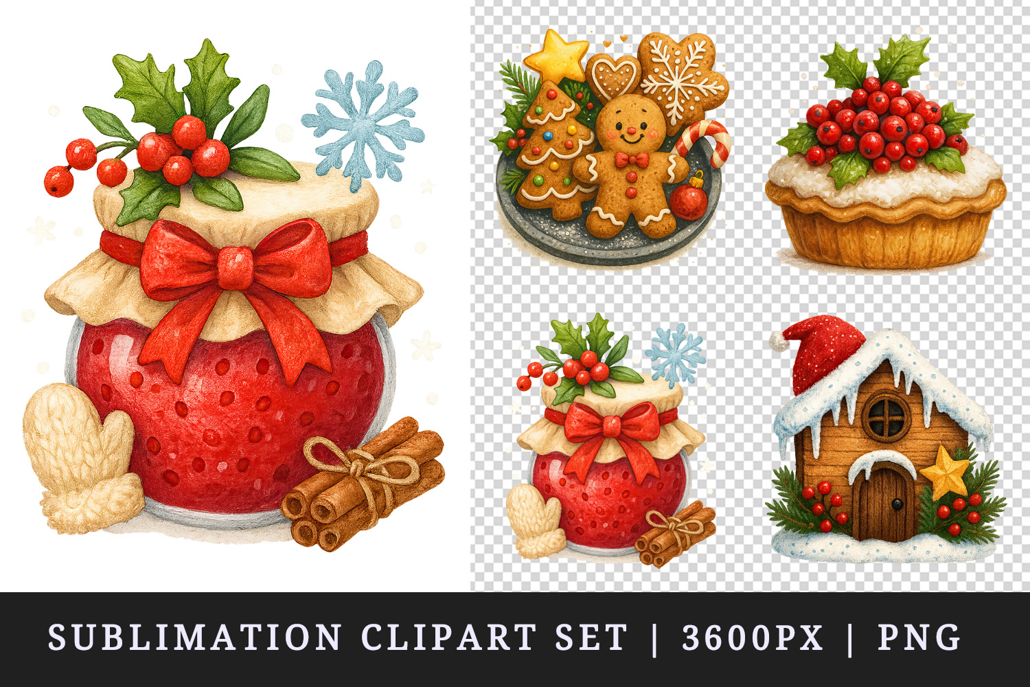 Winter clipart printable sublimation design png product image 1