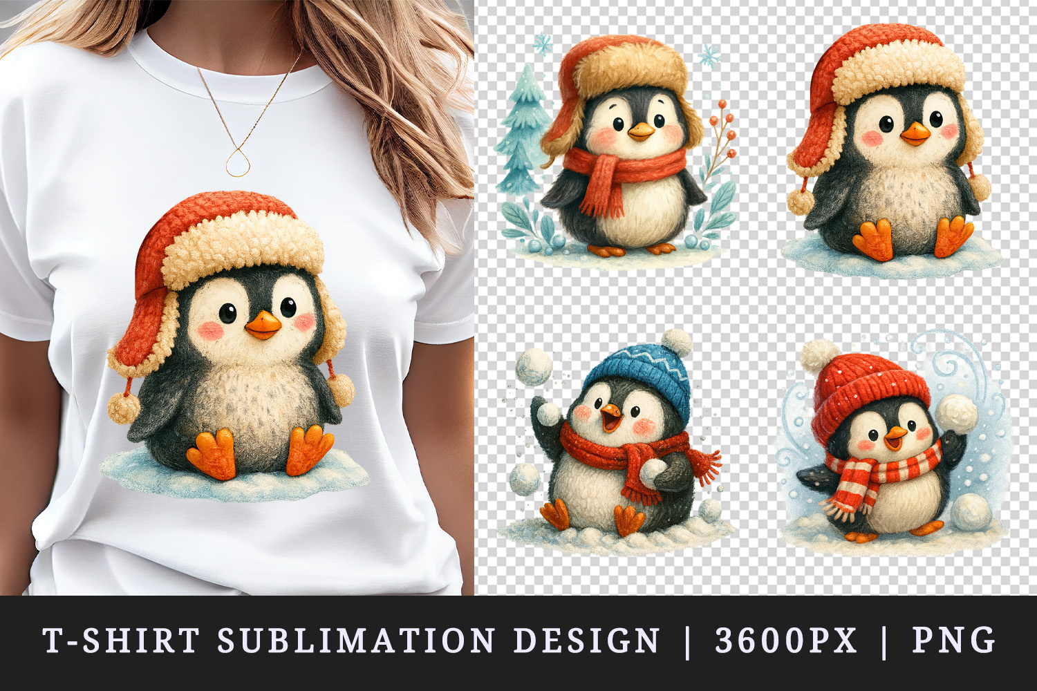 Winter t-shirt printable sublimation design png product image 1