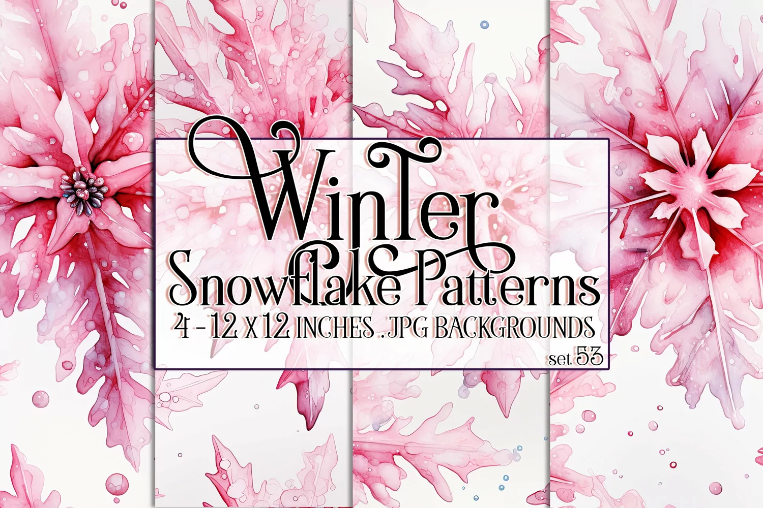 Winter Background, Winter Seamless Snowflake Patterns, s53 product image 1
