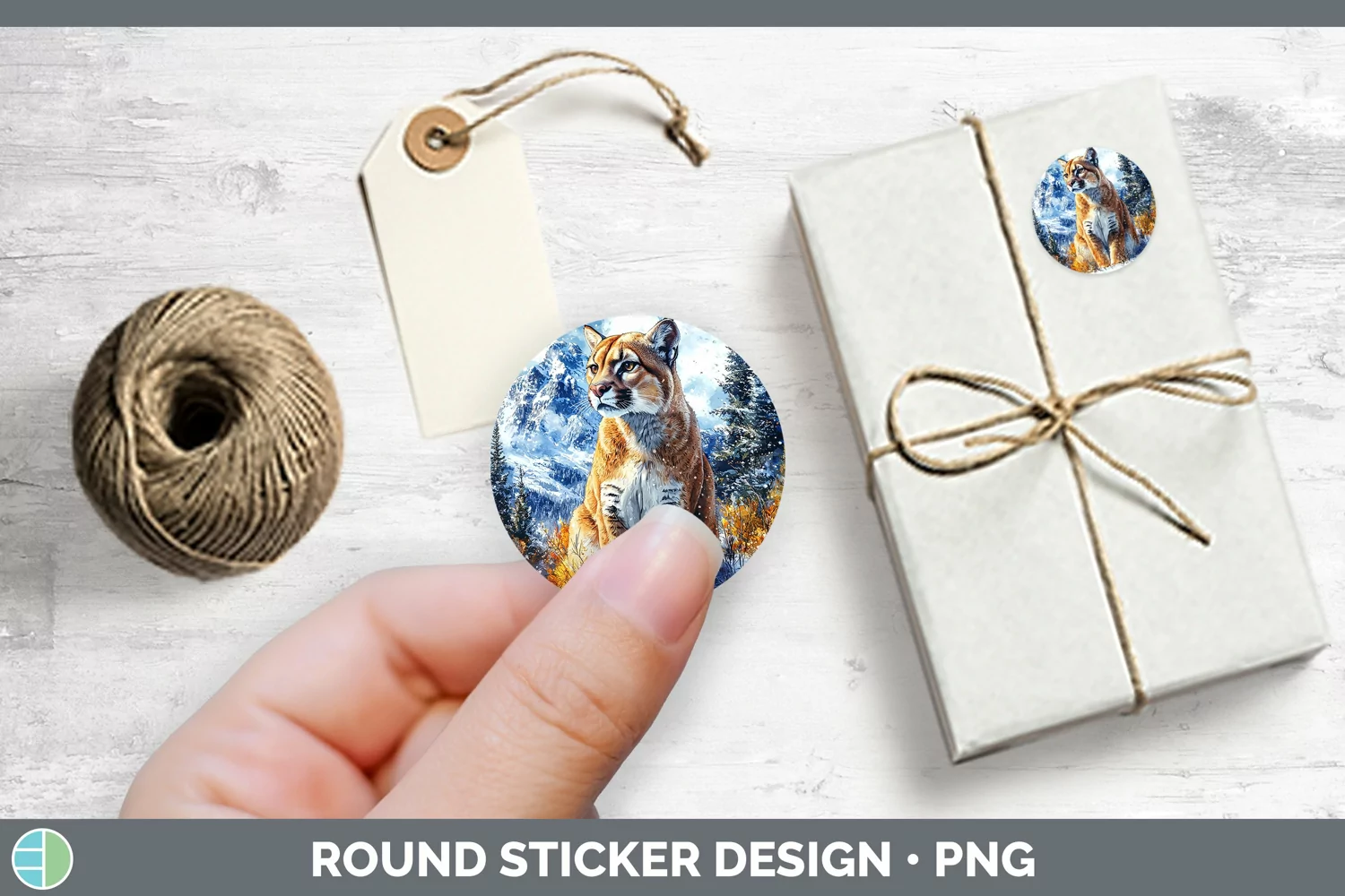 GorgeousWinter Wild Cats Stickers design.
