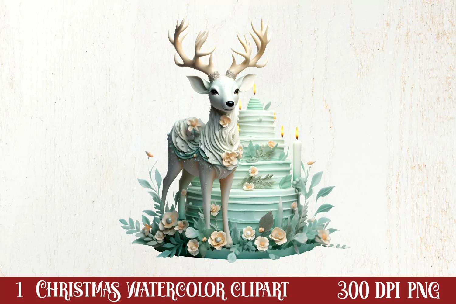 Winter Wonderland Postage Stamp Clipart , Christmas PNG product image 1