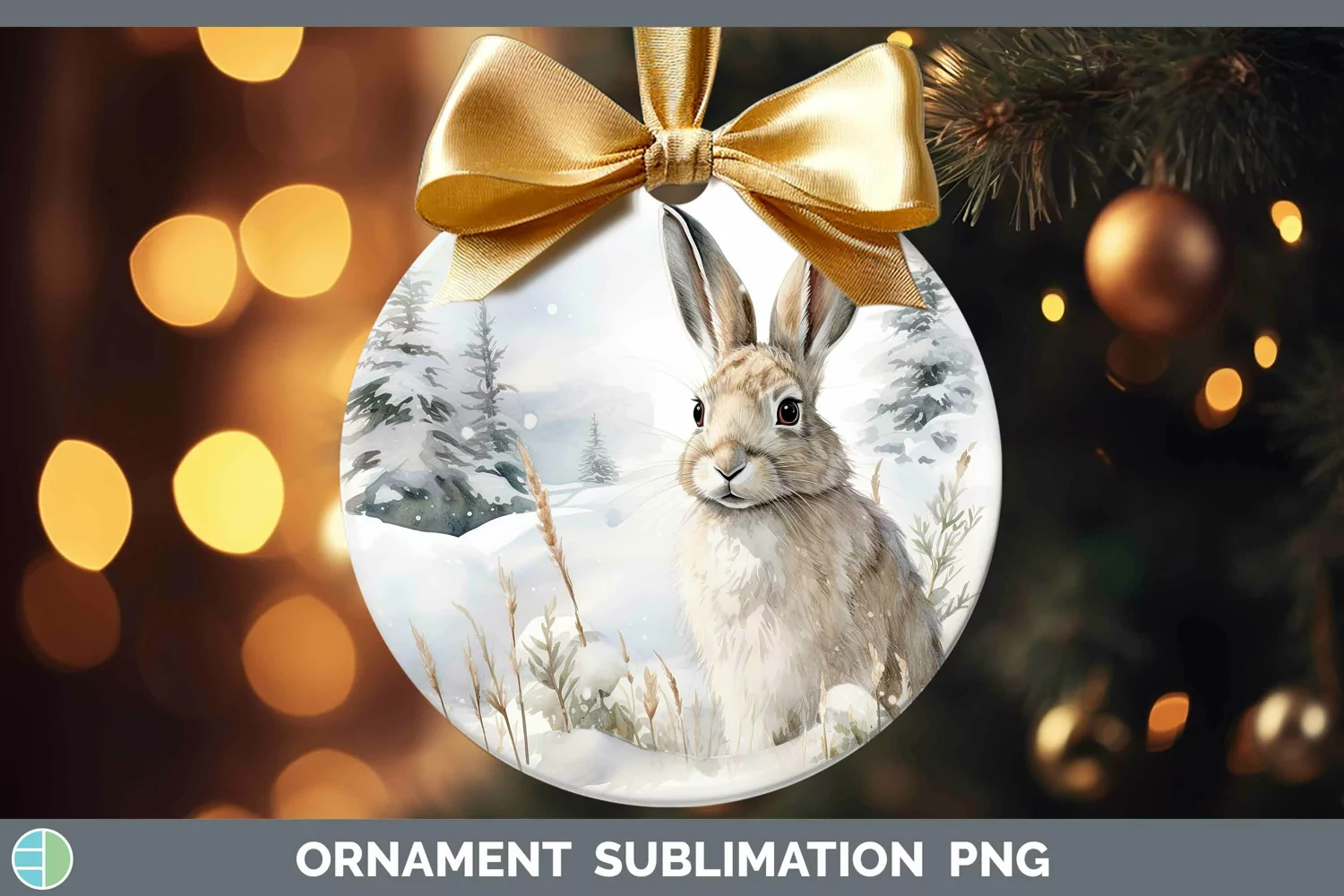 GorgeousWinter Woodland Animals Ornament design.