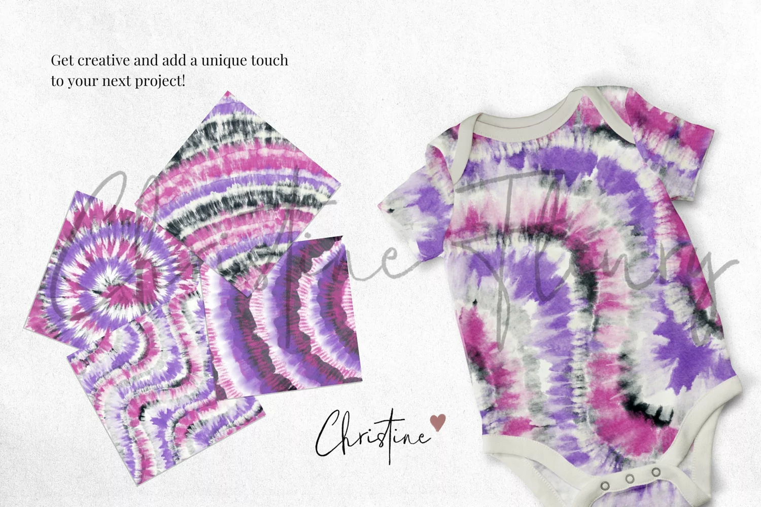 Witchy Watercolor Tie Dye Sublimation Digital Paper product image 1