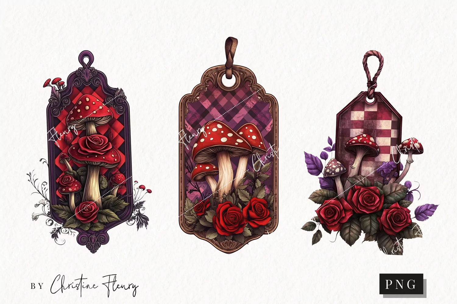Wonderland Tags Clipart | Fairytale PNG product image 1