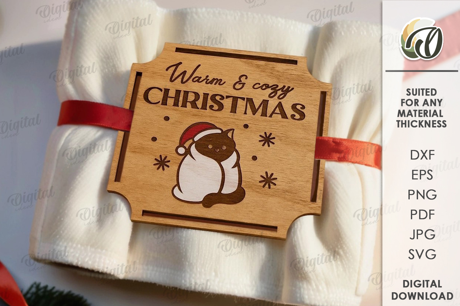 Blanket tag Laser Cut. Gift Tag SVG product image 1