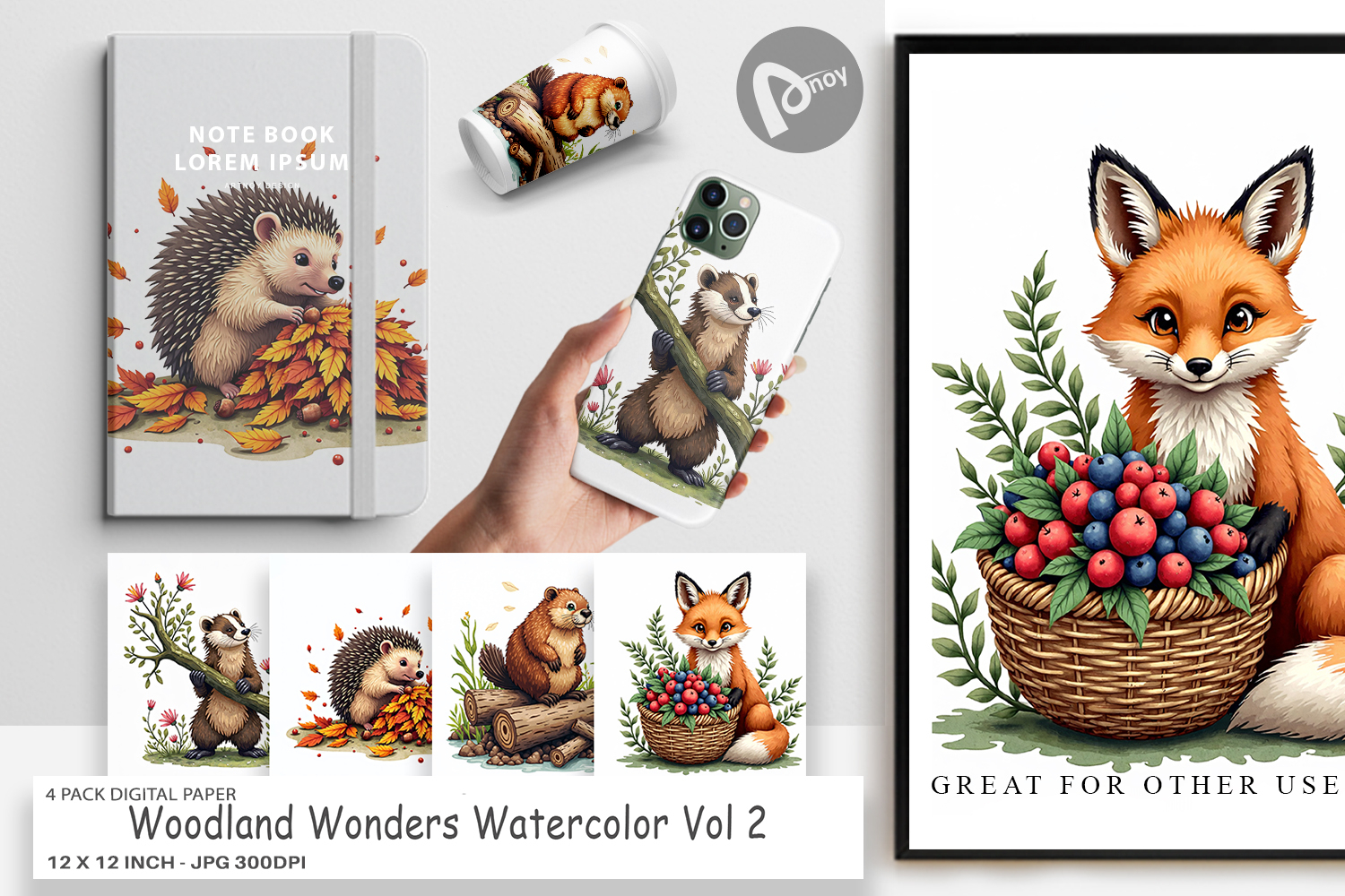 Woodland Wonders Digital Paper product image 1