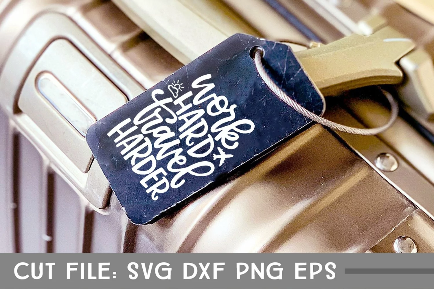 Work Hard Travel Harder, Travel SVG, Hand Lettered Cut File product image 1