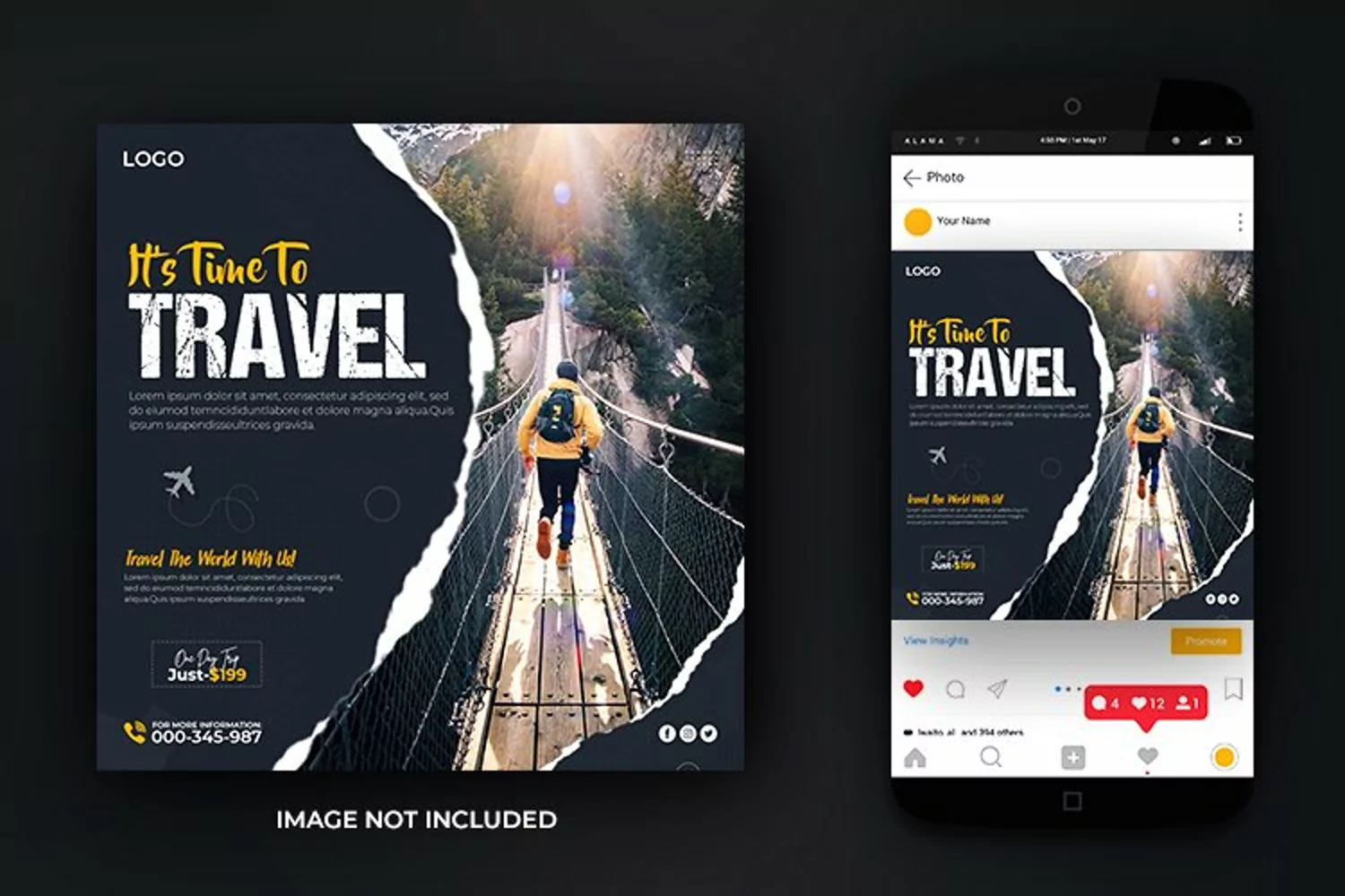 Adventure Holiday Social Media Instagram Design Template product image 1