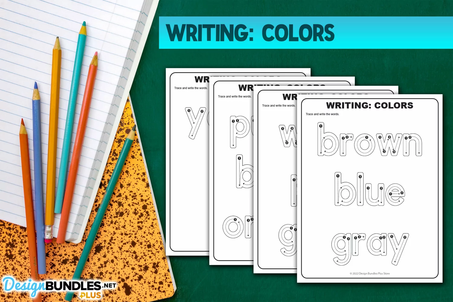 Writing Colors Educational Worksheet product image 1