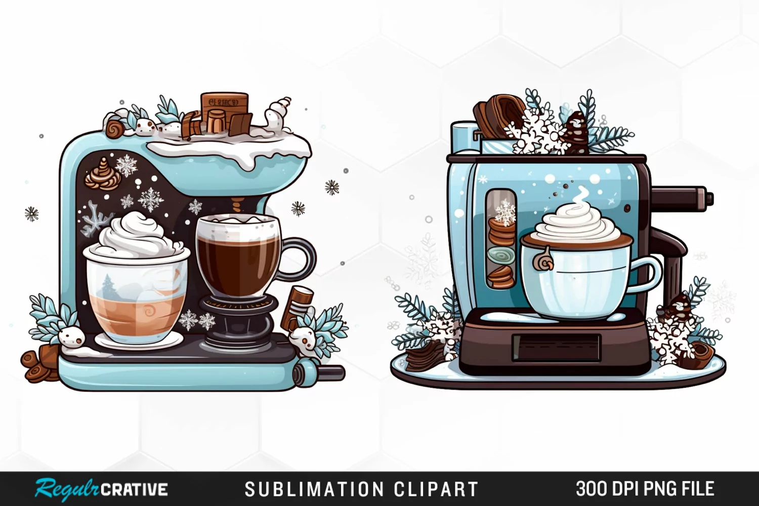 Watercolor Hot Cocoa PNG Clipart product image 1