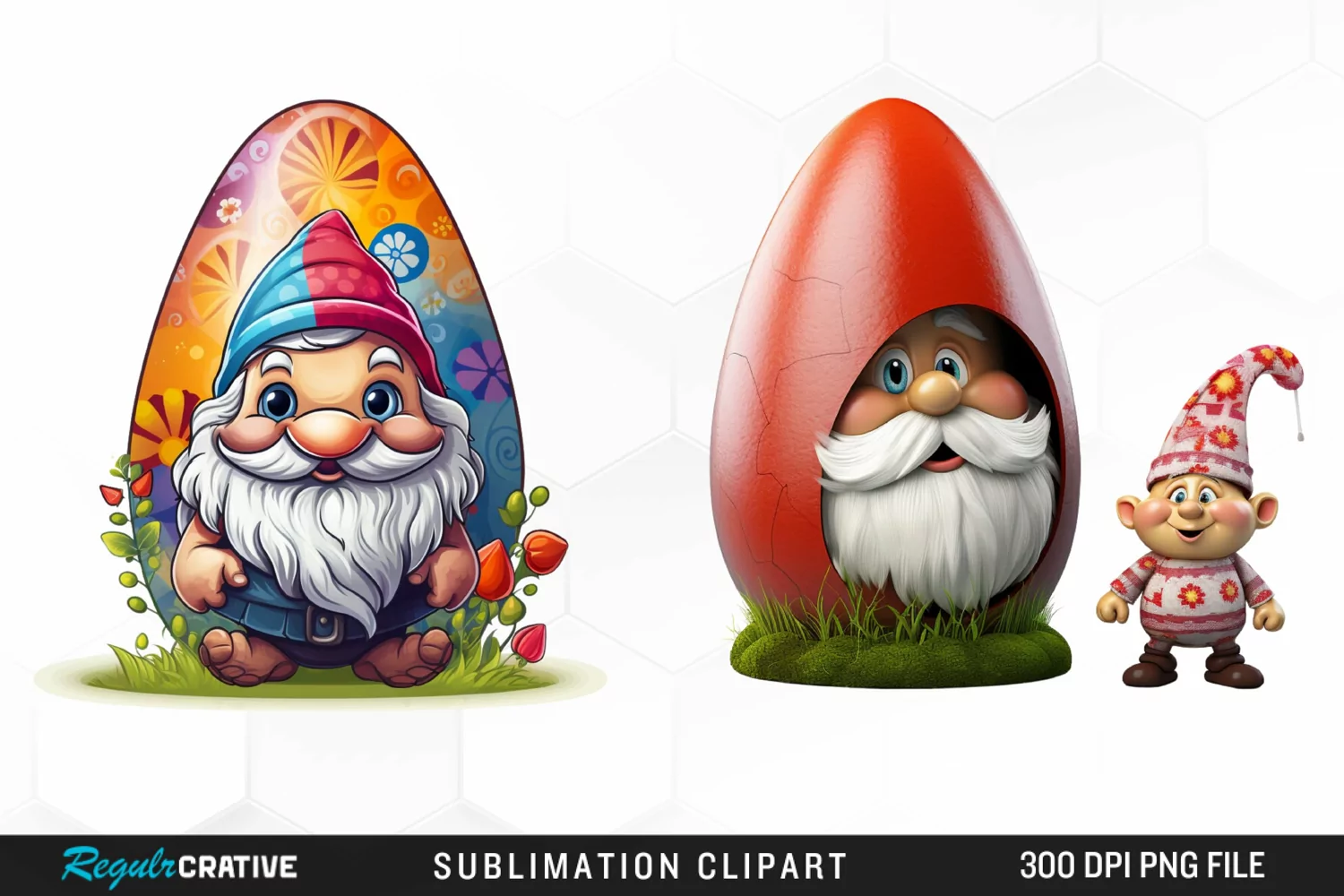 Watercolor Easter Egg Art Clipart product image 1