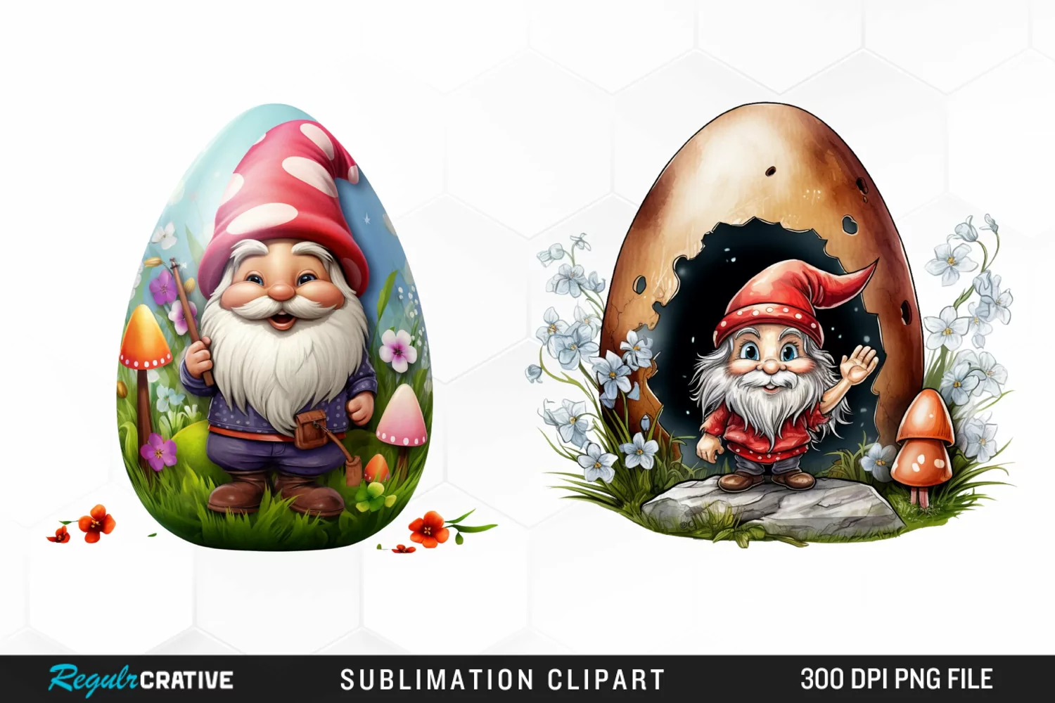 Watercolor Easter Egg PNG Clipart product image 1