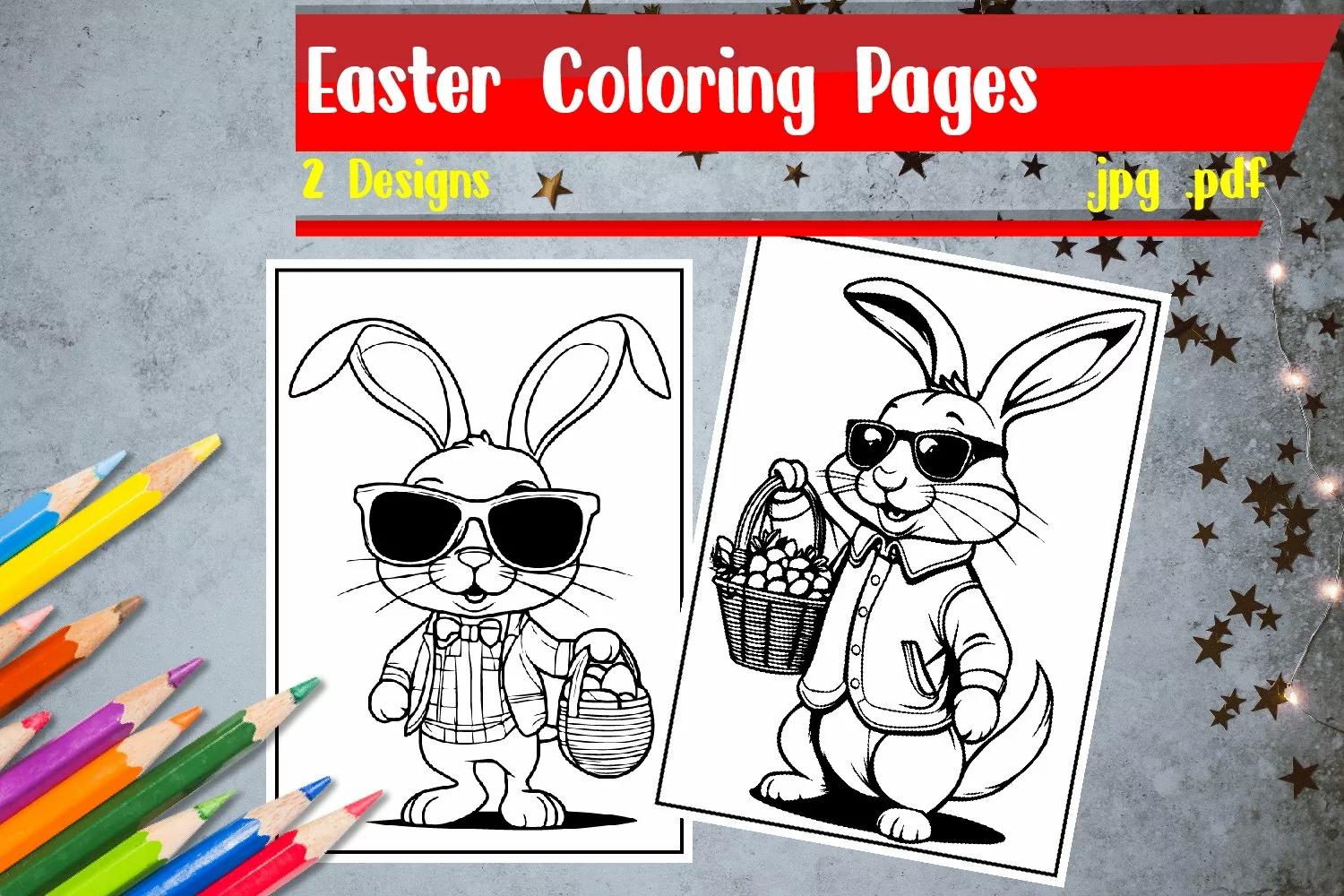 Easter Coloring Pages | Bunny Coloring Pages product image 1
