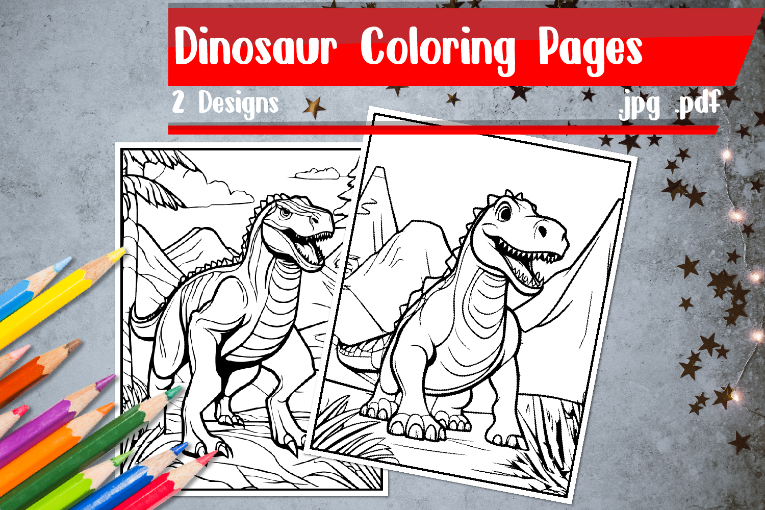 Dinosaur Coloring Pages | Dino Coloring Pages product image 1