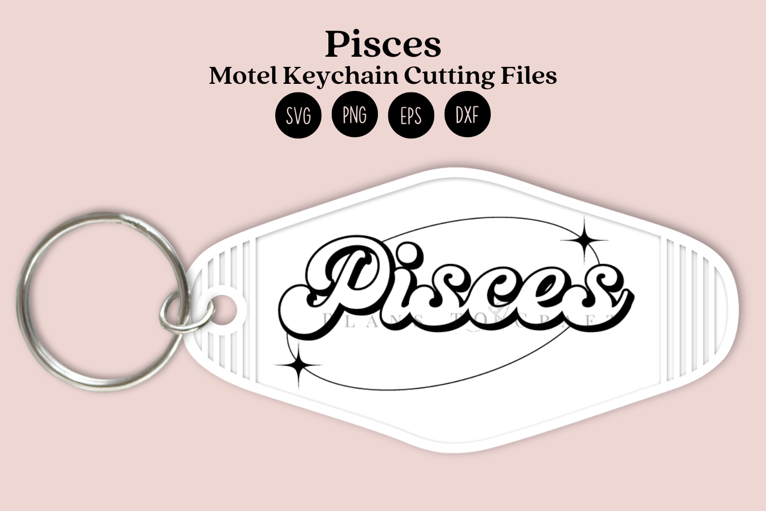 Zodiac motel keychain SVG featuring celestial and astrology-inspired artwork in a retro motel key tag style, suitable for Cricut and Silhouette projects with ready-to-use SVG, PNG, EPS, and DXF files.