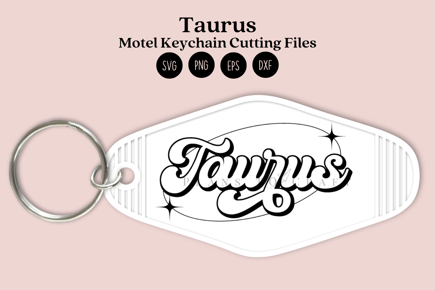 Zodiac motel keychain SVG featuring celestial and astrology-inspired artwork in a retro motel key tag style, suitable for Cricut and Silhouette projects with ready-to-use SVG, PNG, EPS, and DXF files.