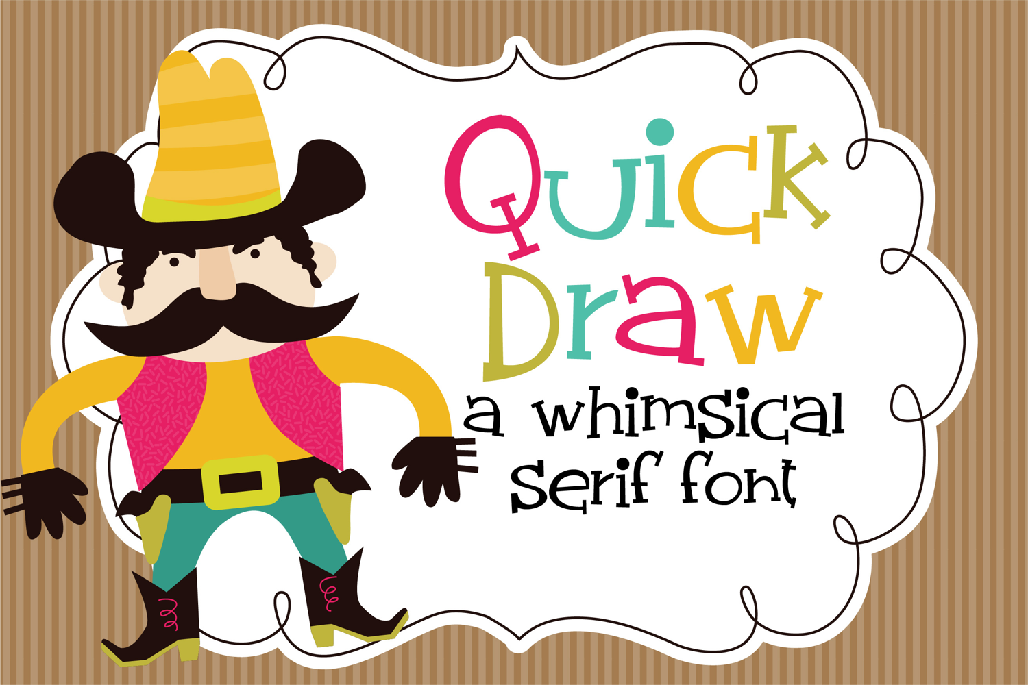 Quick Draw Whimsical Serif Font product image 1