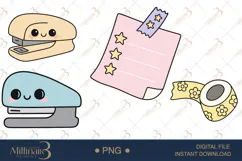 Pastel School Supplies Clipart PNG ,Pastel school clipart Product Image 1
