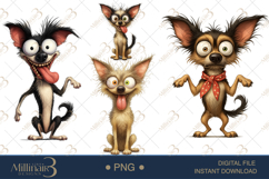 Funny Watercolor Quirky Dogs Clipart Product Image 1