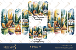 Brushstroke Camping Sublimation PNG Product Image 1