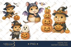 Halloween Capybara Clipart| Cute Autumn Animal Graphics Product Image 1