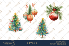 Vintage Christmas Tree Clipart Product Image 1
