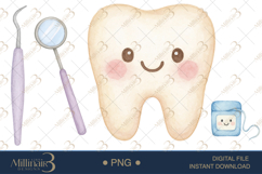 Retro Nurse Watercolor Clipart PNG | Vintage Medical Product Image 1