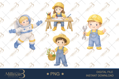 Watercolor Children’s Jobs Clipart Product Image 1