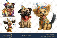 Funny Watercolor Quirky Dogs Clipart Product Image 1