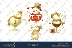 Quirky Snowman Festive Christmas Clipart Product Image 1