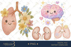 Retro Nurse Watercolor Clipart PNG | Vintage Medical Product Image 1