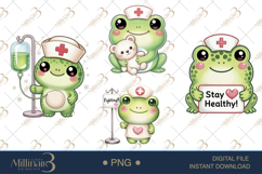 Cute Nurse Frog Clipart PNG |Frog Medical Cliparts Product Image 1