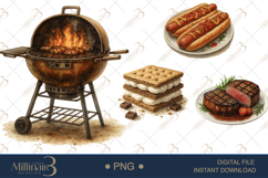 Summer BBQ Grill Party Clipart Product Image 1