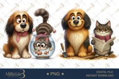 Quirky Dog and Cat Clipart Product Image 1