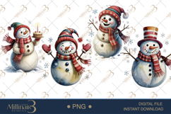 Whimsical Christmas Clipart Watercolor PNG Product Image 1