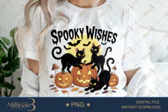 Spooky Black Cat Pumpkin PNG|Halloween Black Cat in Pumpkin Product Image 1